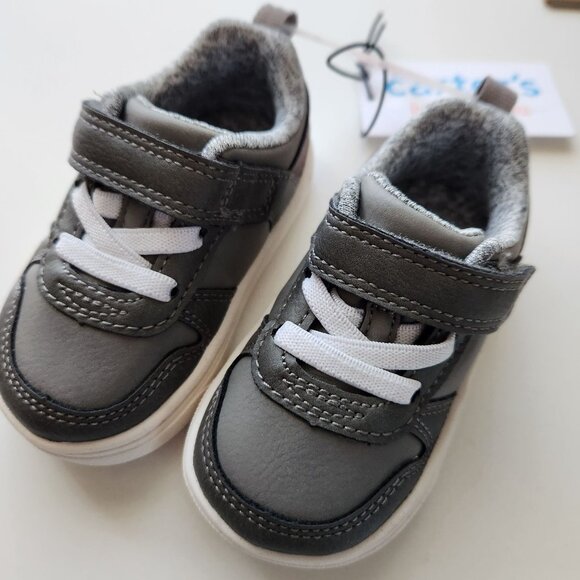 Carter's Just One You Baby Boys' Karson First Walker Sneakers - Gray Sz 3 Hook a - Picture 6 of 13